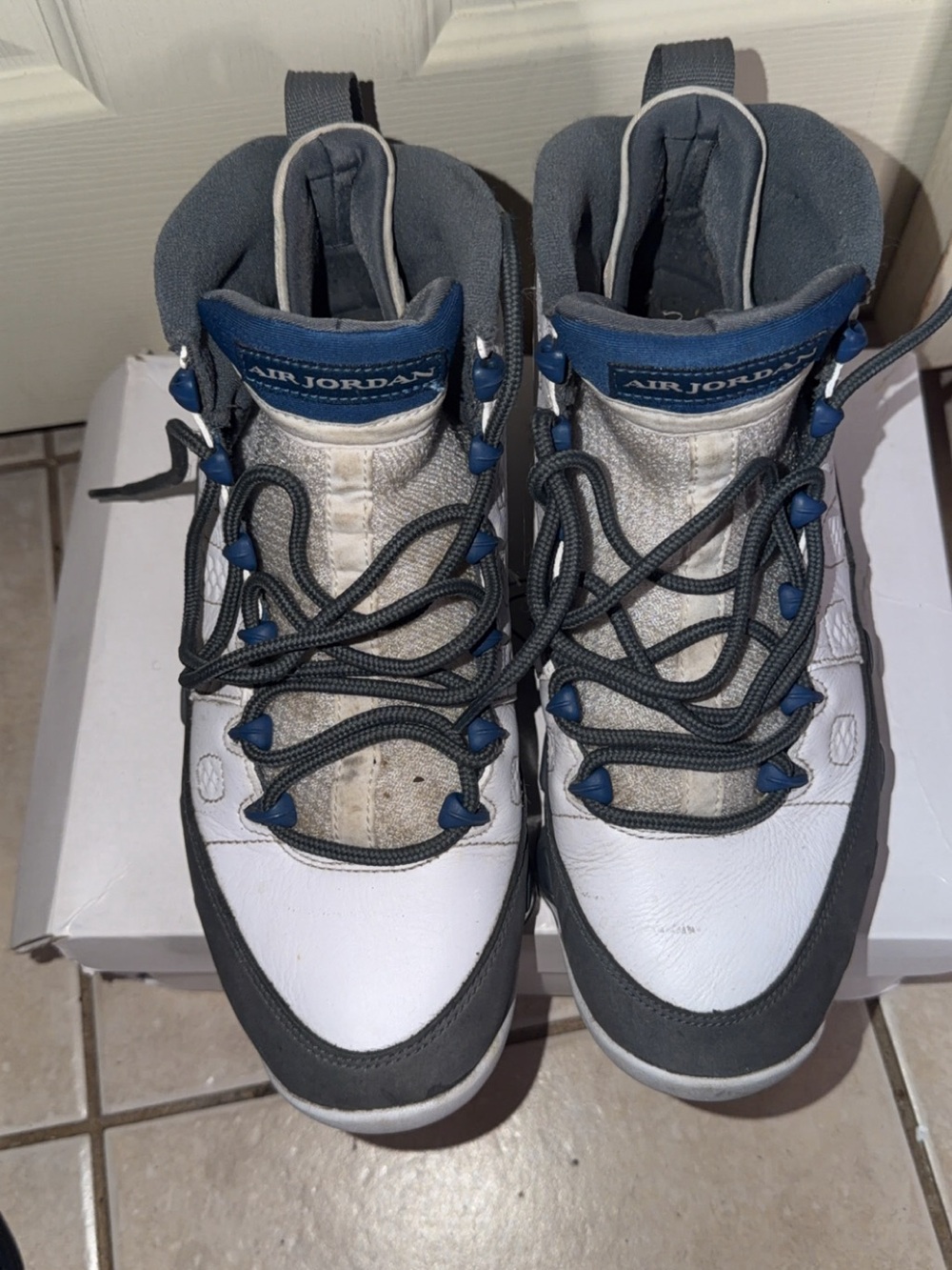 Air Jordan 9 Retro "Flint Grey" / "French Blue" Size 9